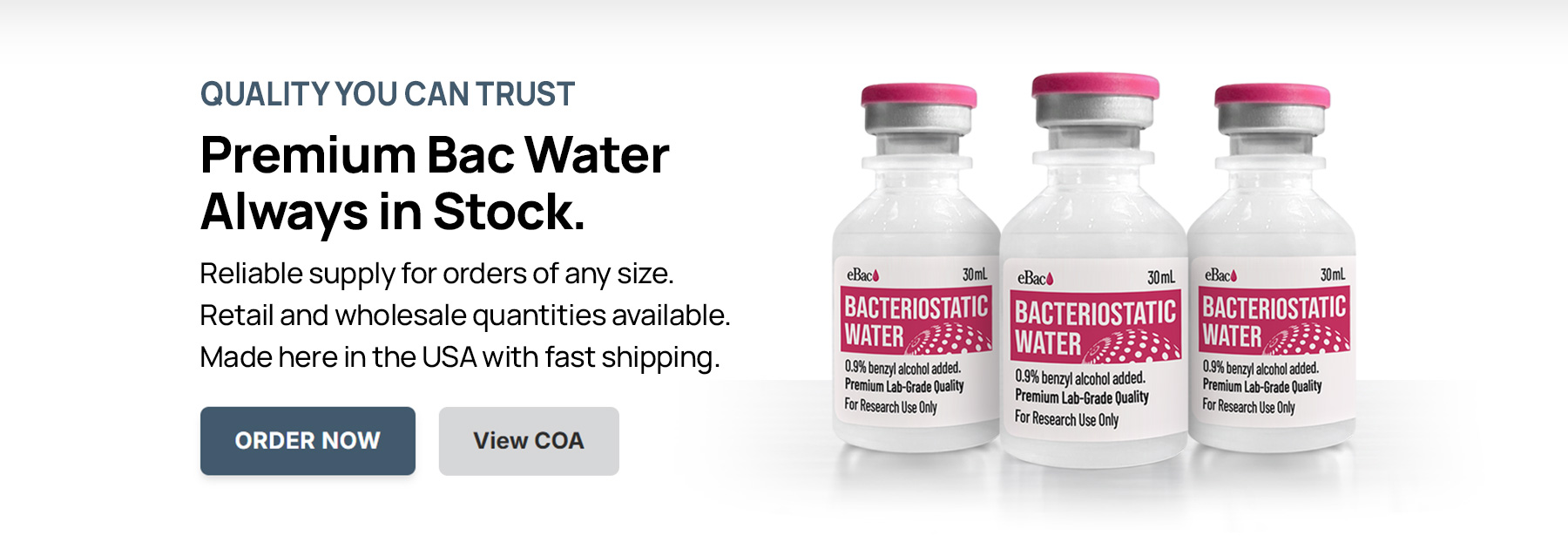 Premium Bac Water Always in Stock